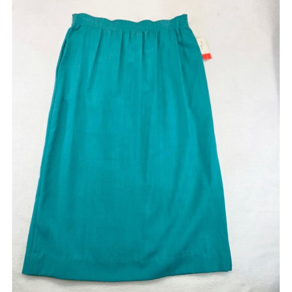 Vintage Sanibel Sport Pencil Skirt Sz S Blue Deadstock Old Money Colorful Retro